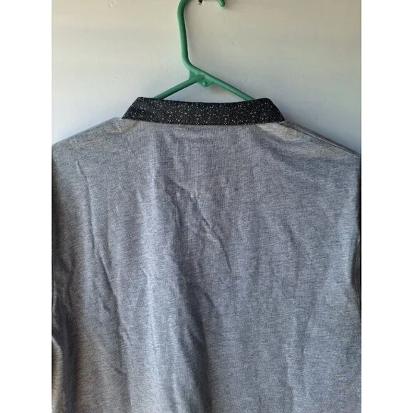 Steel & Jelly Men's Polo Shirt Gray 3 Button Collar Casual Golf Size M - Picture 5 of 6
